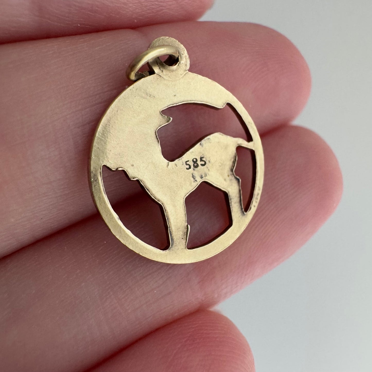 V I N T A G E // the GOAT / 14k yellow gold Capricorn zodiac goat / a pendant