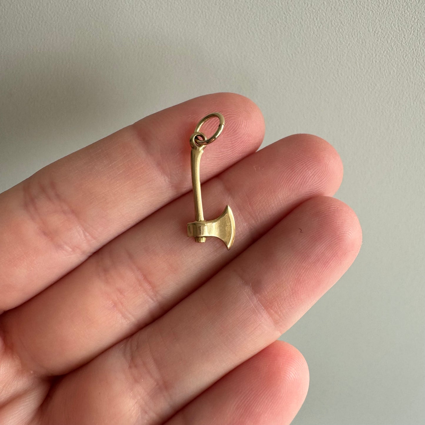 V I N T A G E // tiniest axe / 10k yellow gold small axe / a pendant or charm