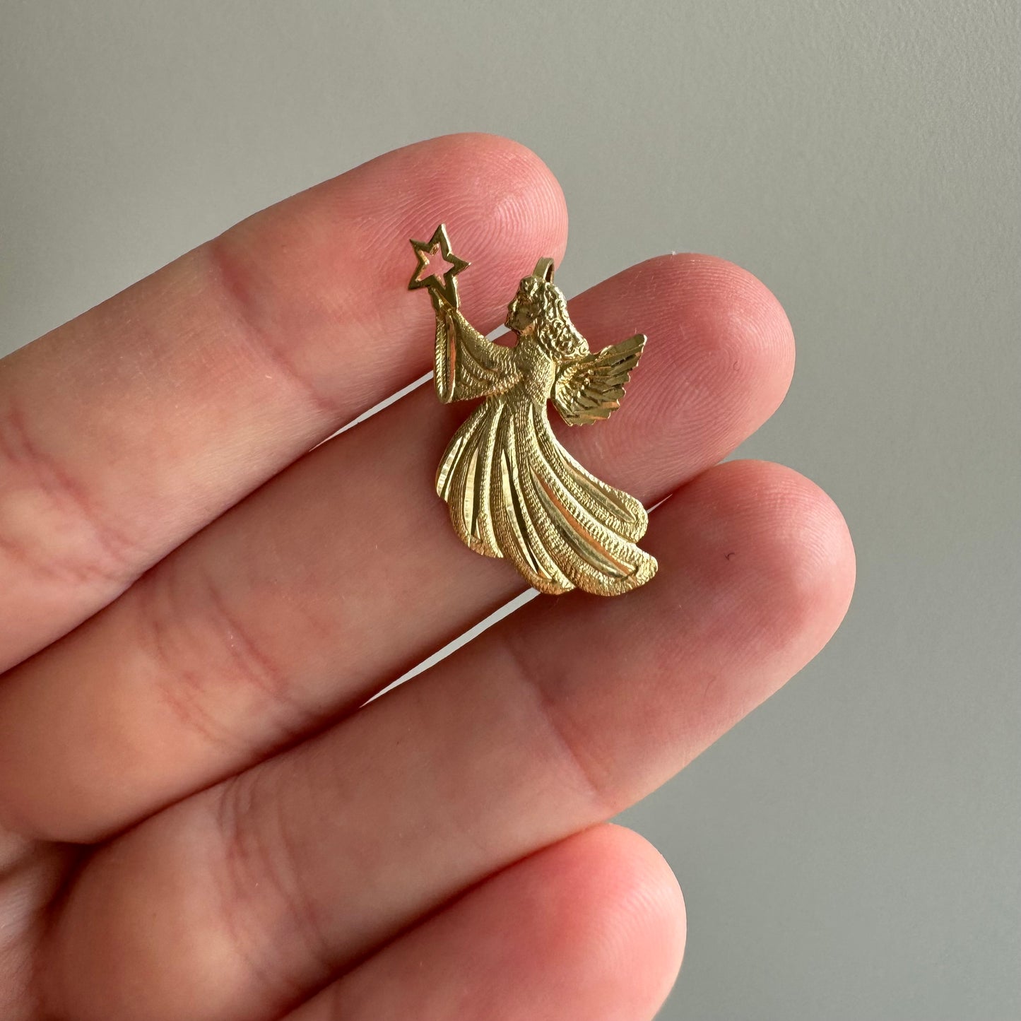 V I N T A G E // fairy godmother / 14k guardian angel or fairy god mother / a pendant or charm