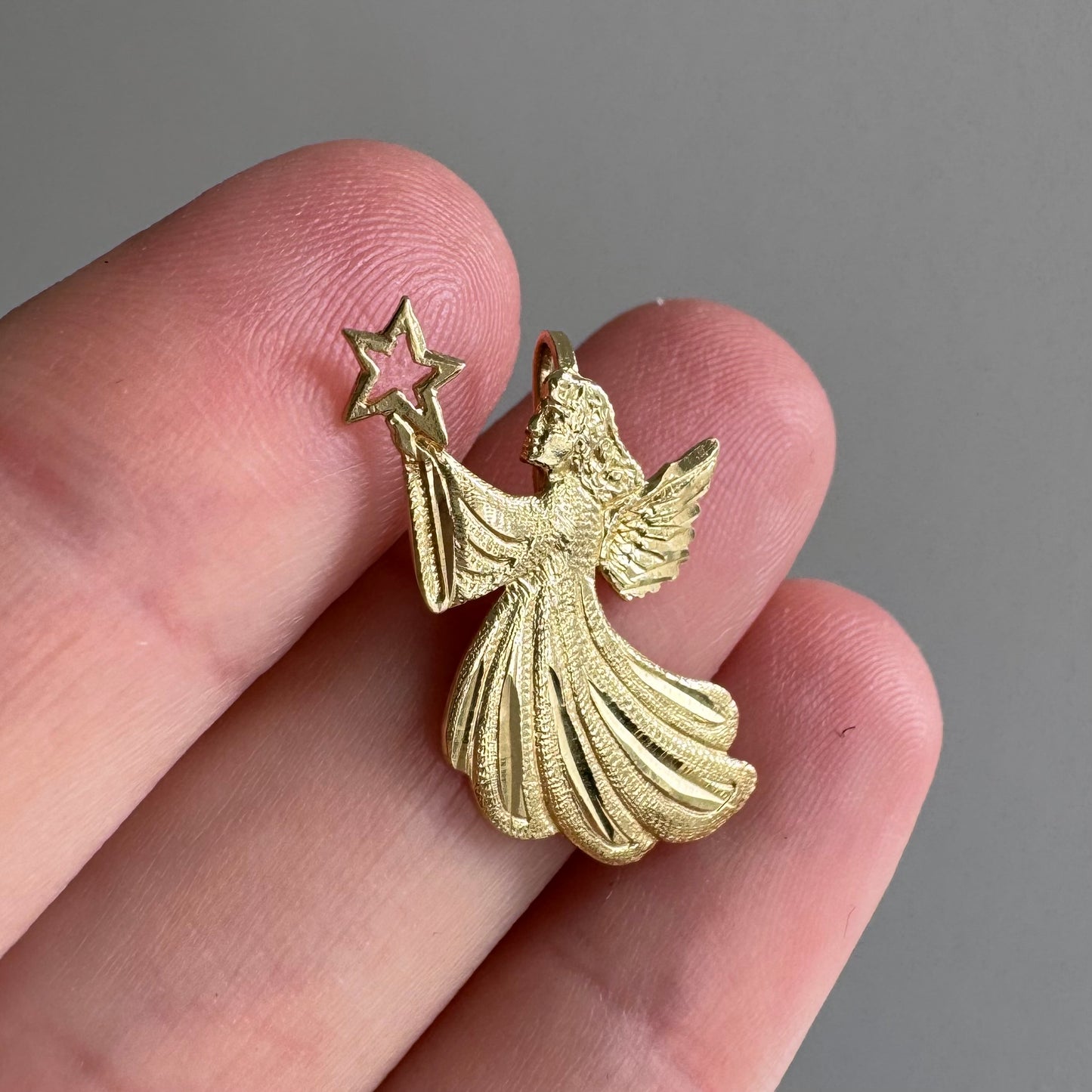 V I N T A G E // fairy godmother / 14k guardian angel or fairy god mother / a pendant or charm