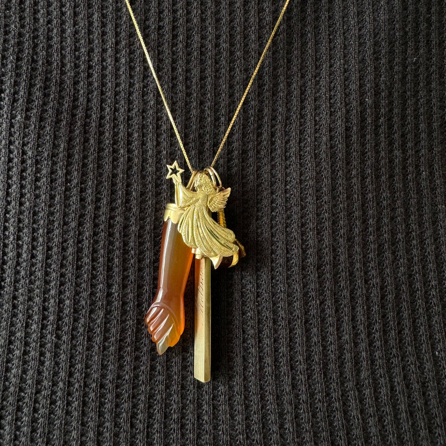 V I N T A G E // fairy godmother / 14k guardian angel or fairy god mother / a pendant or charm