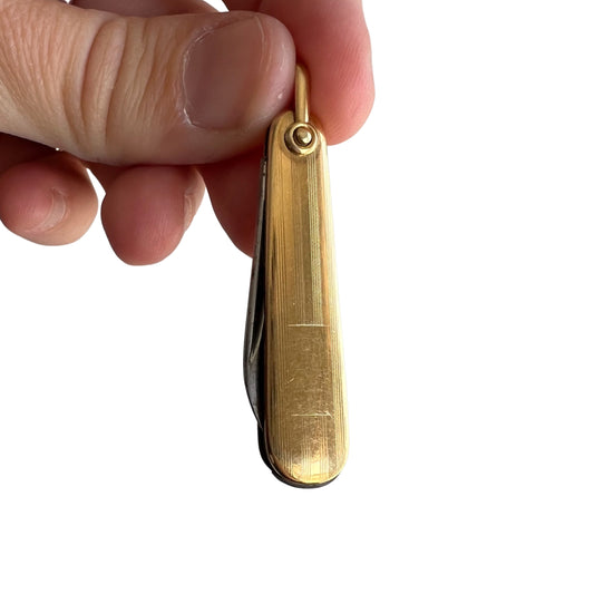 V I N T A G E // for tiny slices / gold filled pen knife / a pocket knife pendant