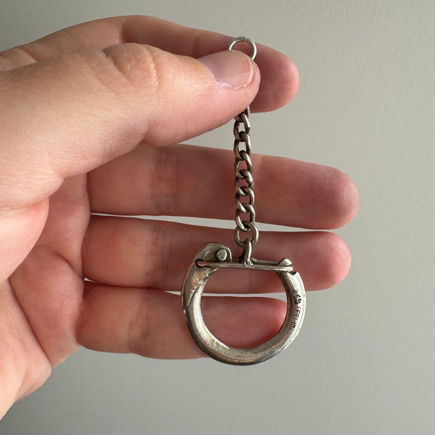 V I N T A G E // connector clasp / sterling silver carabiner connector clasp with extender chain