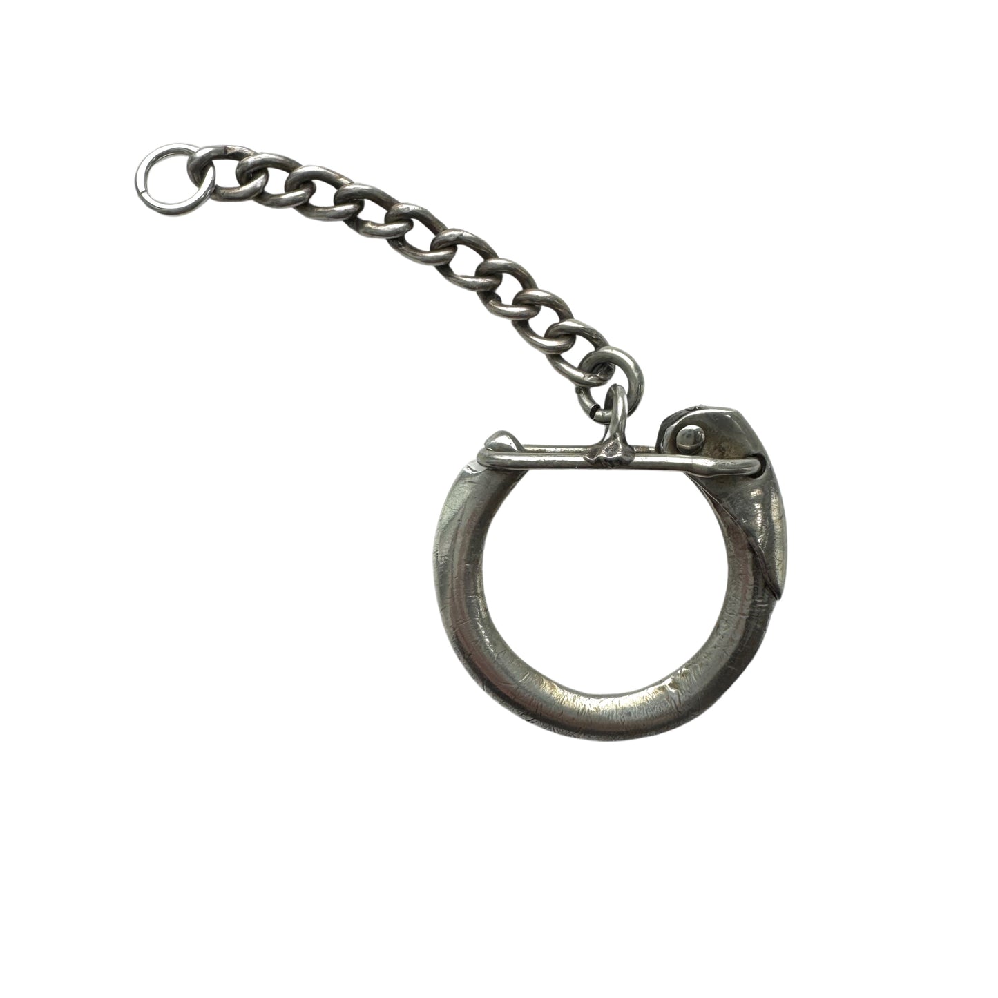 V I N T A G E // connector clasp / sterling silver carabiner connector clasp with extender chain