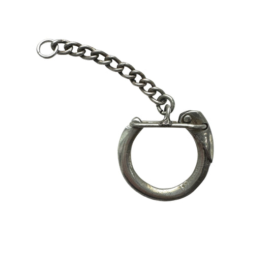 V I N T A G E // connector clasp / sterling silver carabiner connector clasp with extender chain