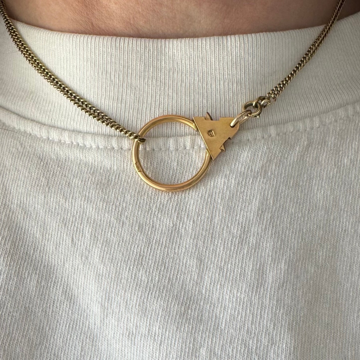 V I N T A G E // possibilities / 18k rosy yellow gold Egyptian connector / keychain carabiner clasp