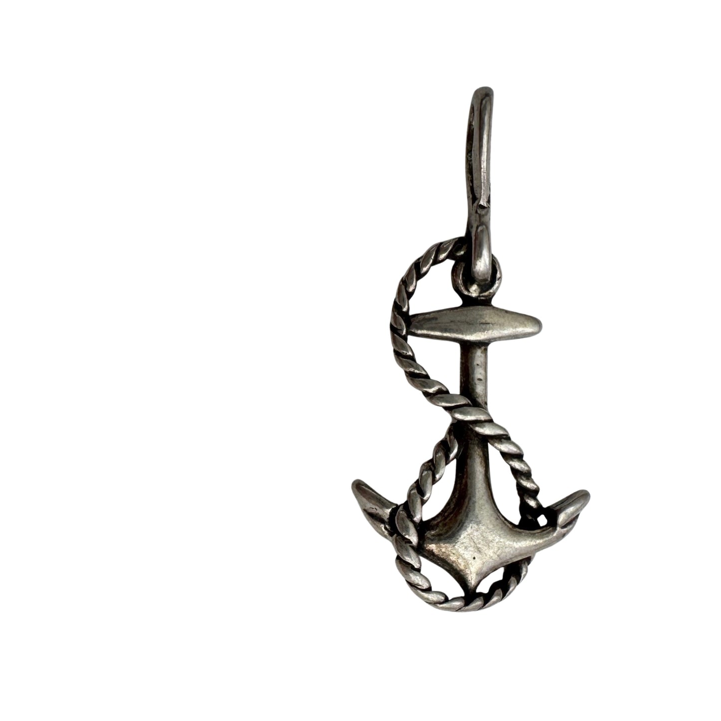 V I N T A G E // staying grounded / sterling silver anchor with rope / a pendant