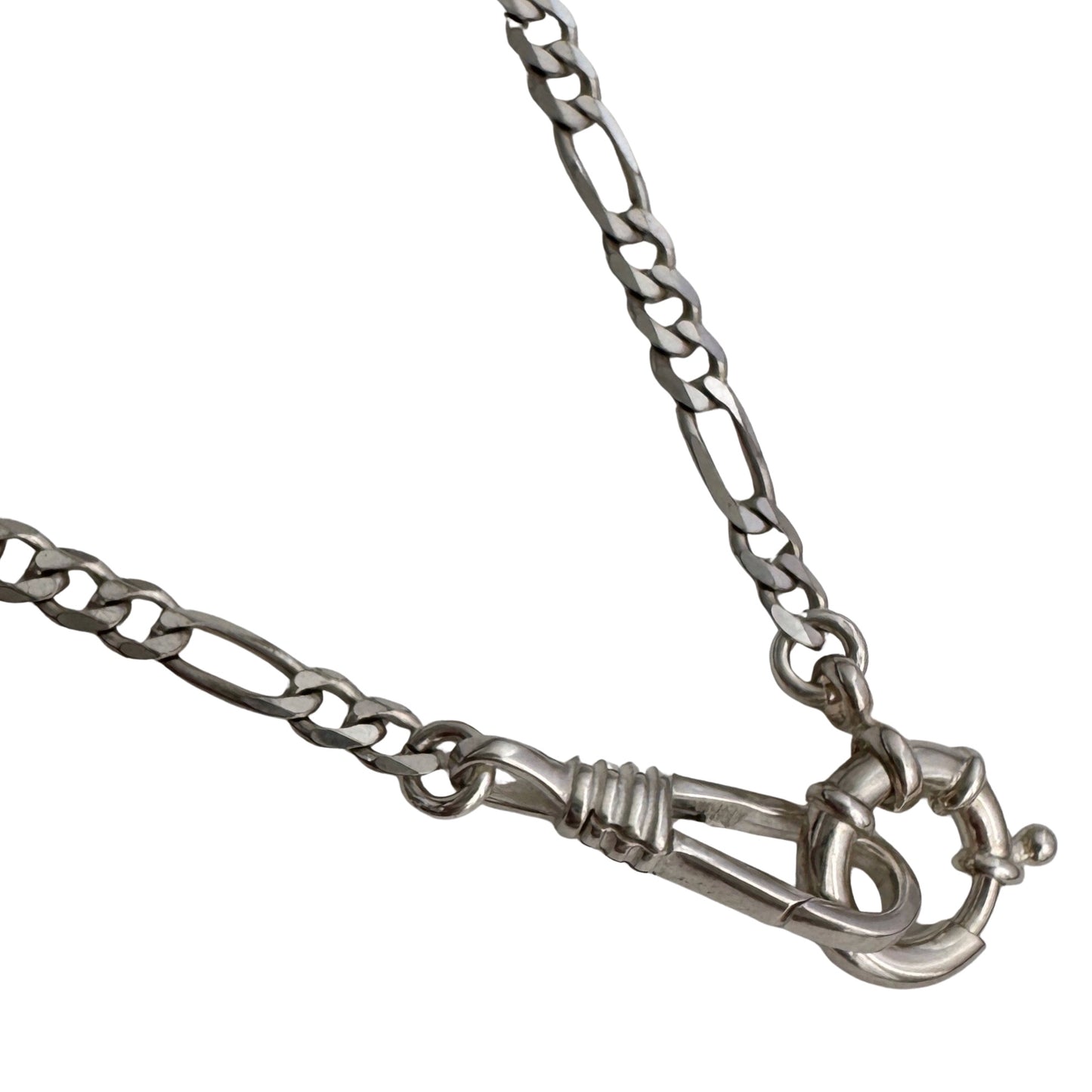 reimagined V I N T A G E // modern day watch chain / re-worked sterling silver figaro chain / 19", 11.8g