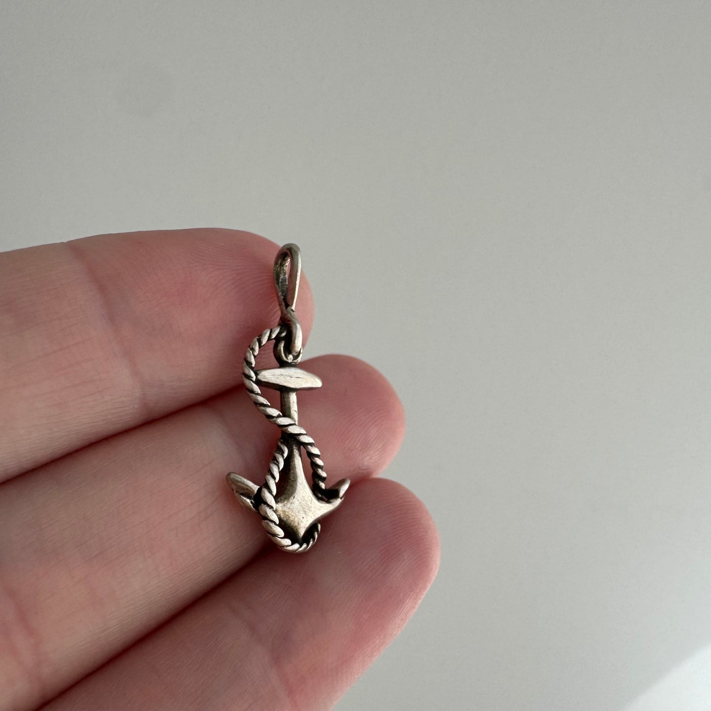 V I N T A G E // staying grounded / sterling silver anchor with rope / a pendant