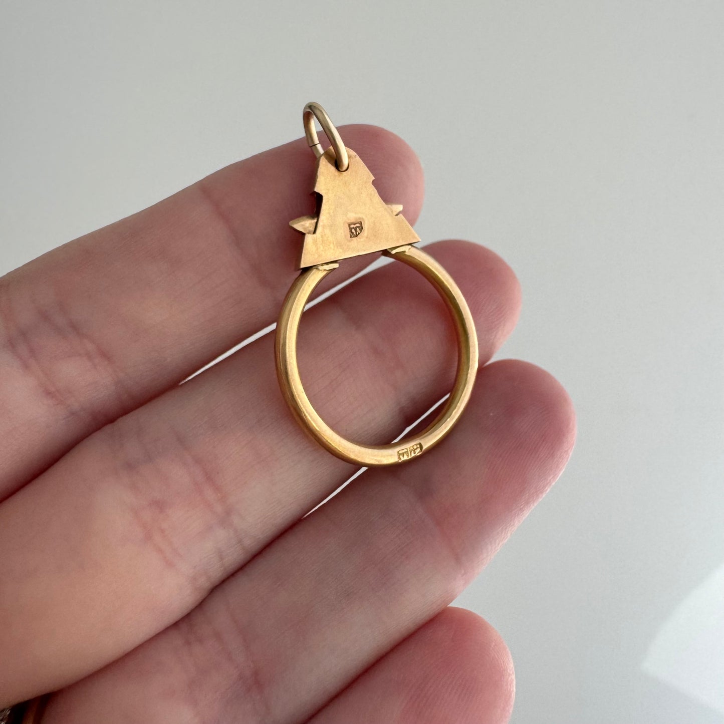 V I N T A G E // possibilities / 18k rosy yellow gold Egyptian connector / keychain carabiner clasp