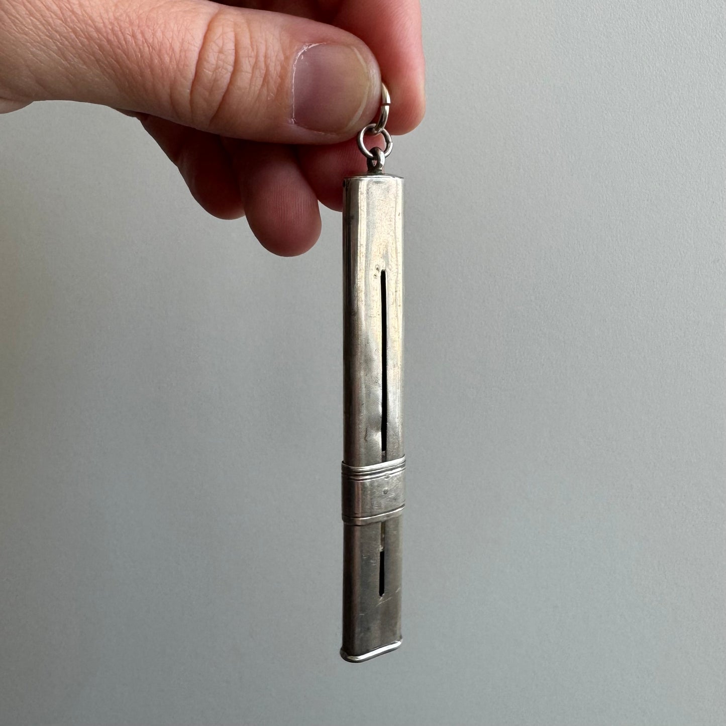 A N T I Q U E // write it down / sterling silver carpenter pencil case / a watch fob pendant