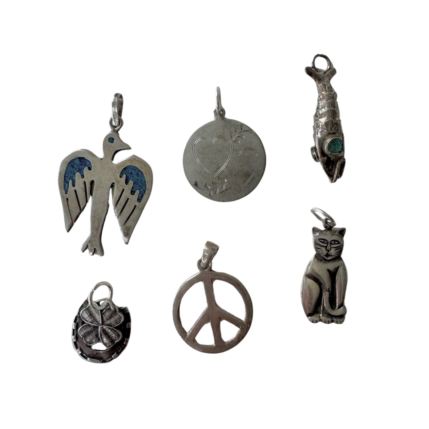 V I N T A G E // fresh finds! / sterling silver pendants