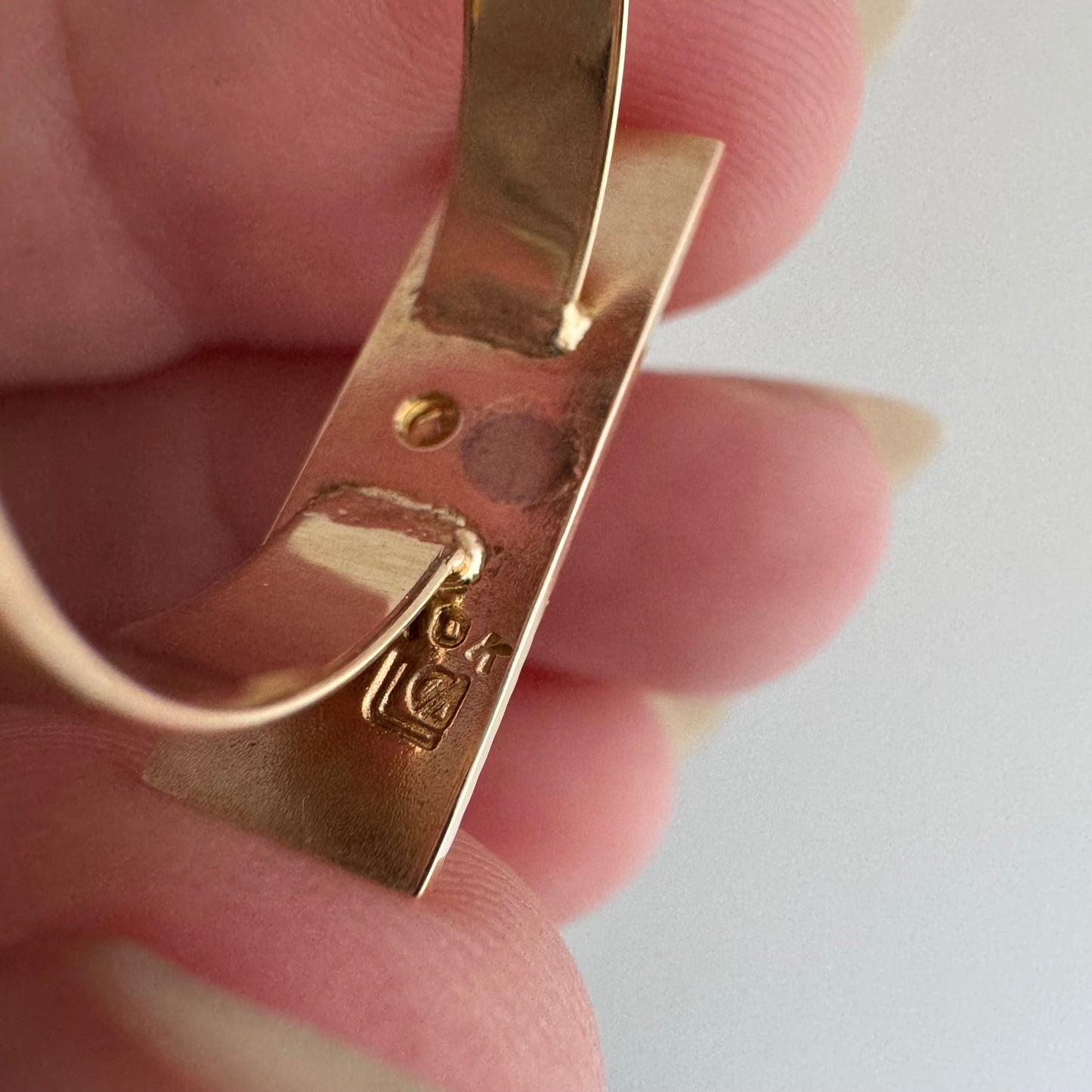 reimagined V I N T A G E // golden ruler / 10k and topaz ruler stackable ring / size 7.75+