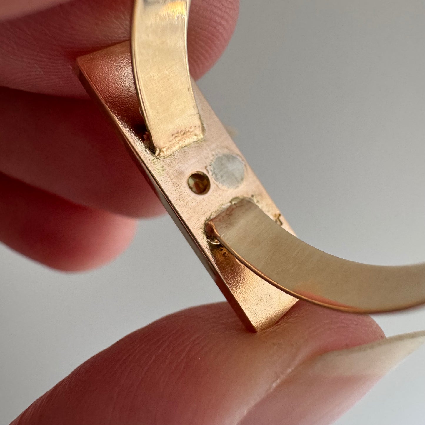 reimagined V I N T A G E // golden ruler / 10k and topaz ruler stackable ring / size 7.75+