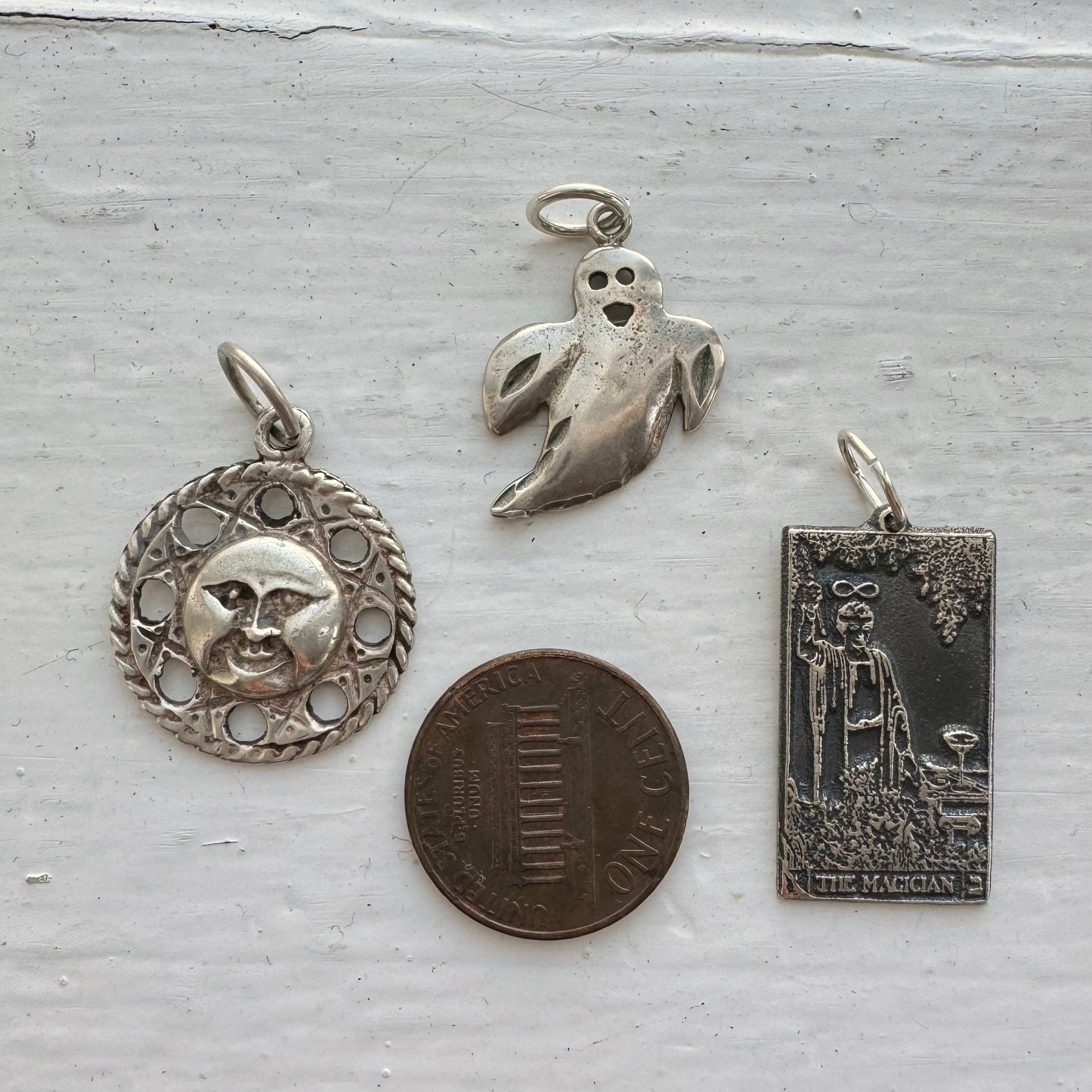 V I N T A G E // fresh finds! / sterling silver pendants / little bits of magic