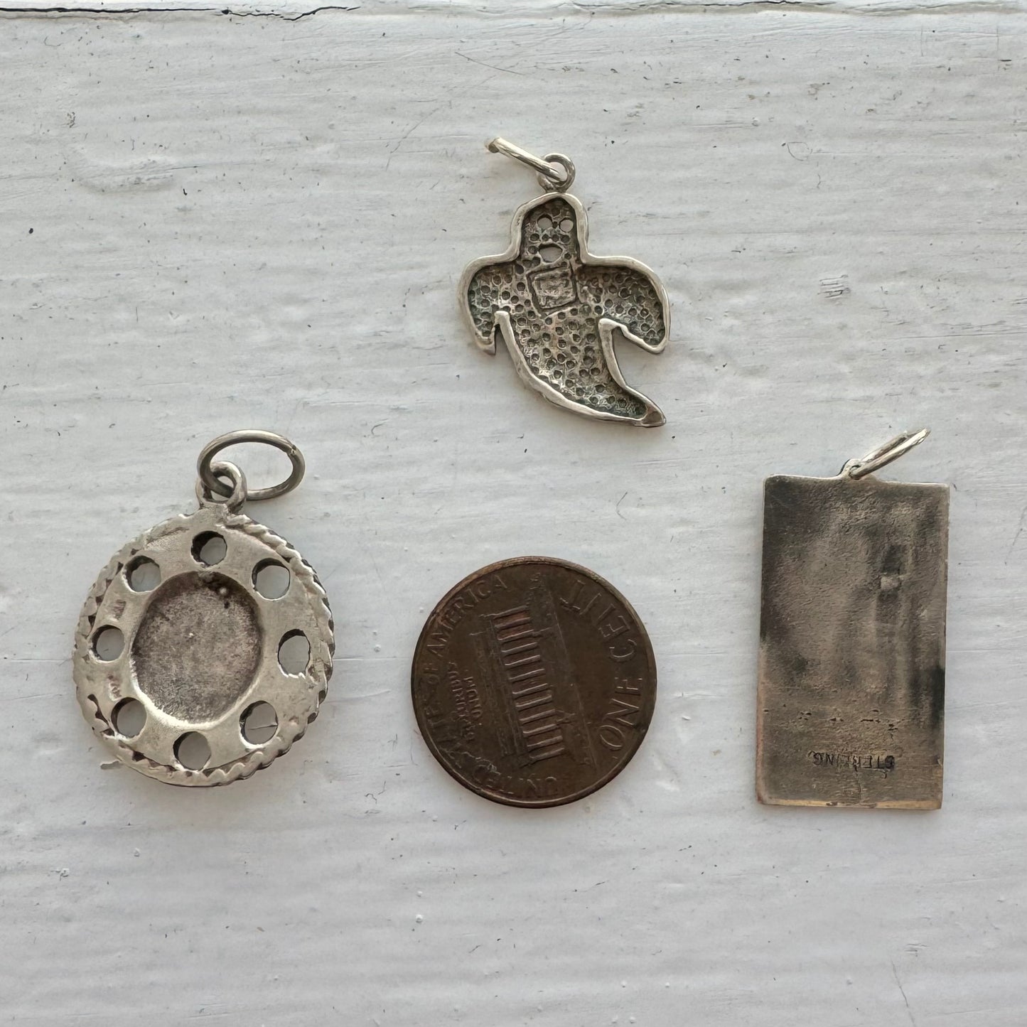 V I N T A G E // fresh finds! / sterling silver pendants / little bits of magic