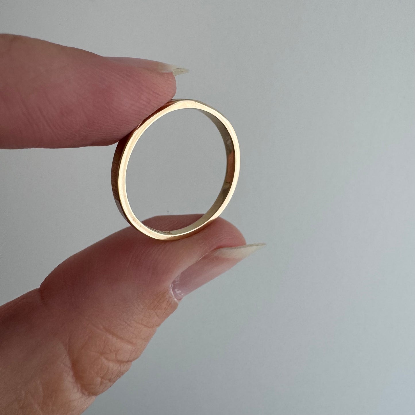 V I N T A G E // third eye / 14k yellow and white gold diamond solitaire band / size 5.75+