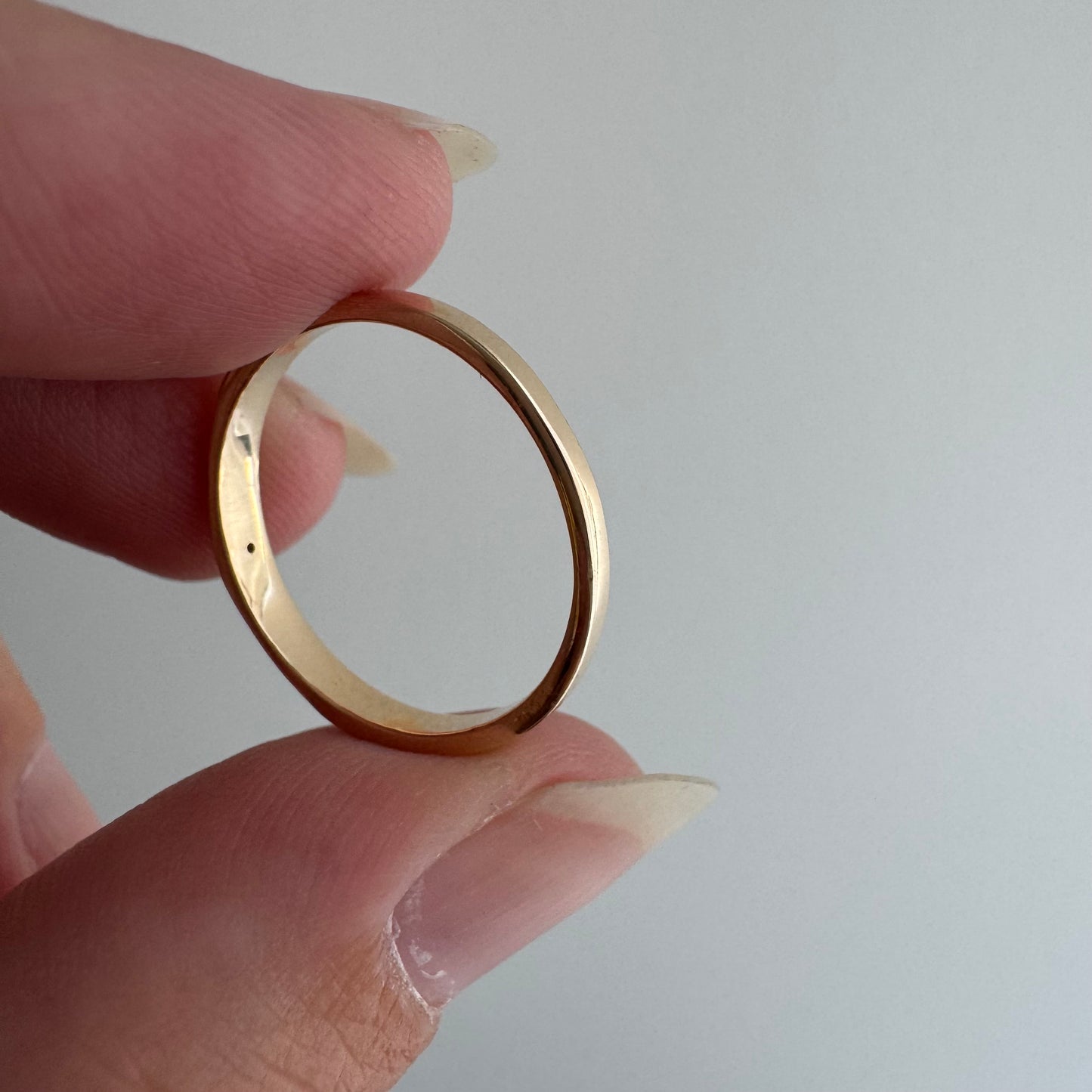 V I N T A G E // third eye / 14k yellow and white gold diamond solitaire band / size 5.75+