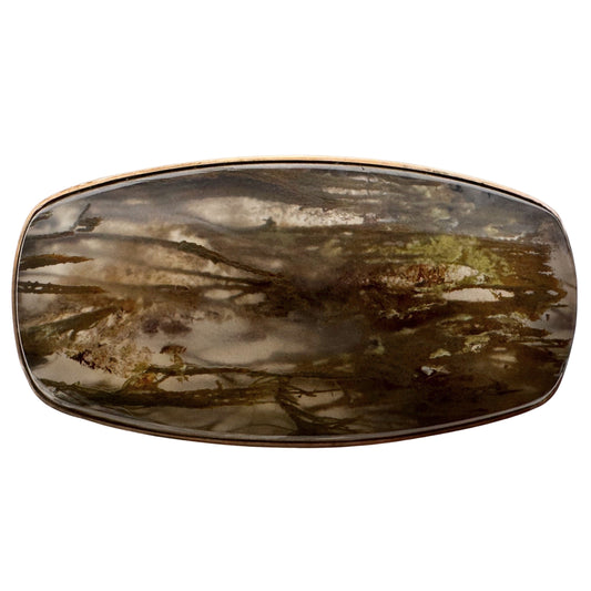 reimagined A N T I Q U E // stone or sea / 10k and agate east west pendant / a brooch conversion