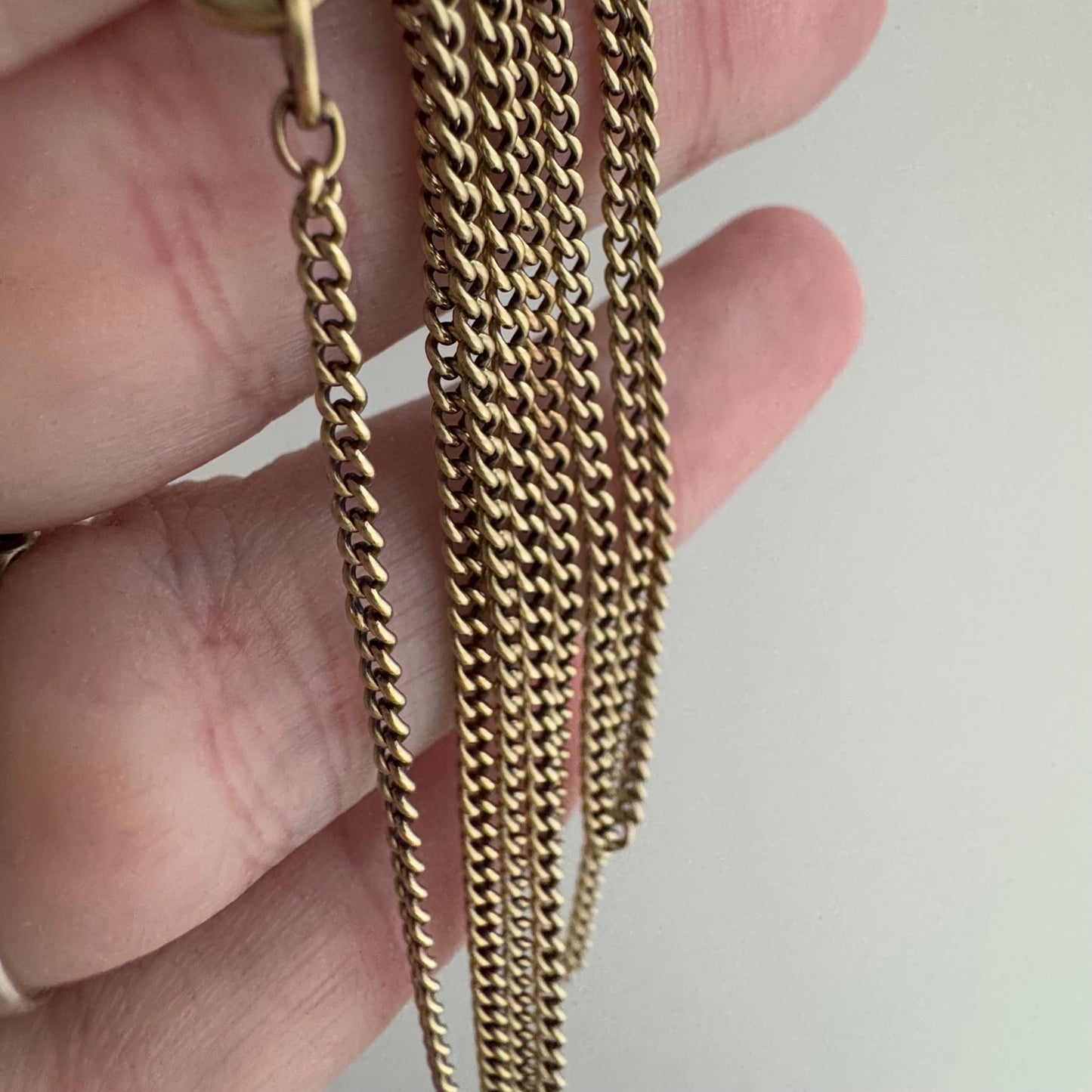 V I N T A G E // dream curb / 14k yellow gold dainty sturdy curb chain / almost 26", 6.8g