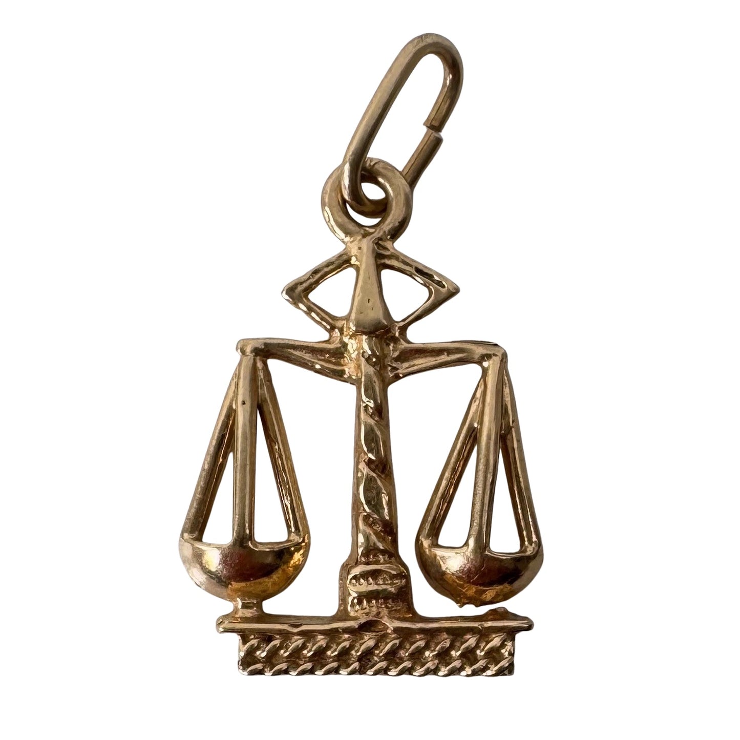 V I N T A G E // scales of justice / 14k yellow gold Libra zodiac / a pendant