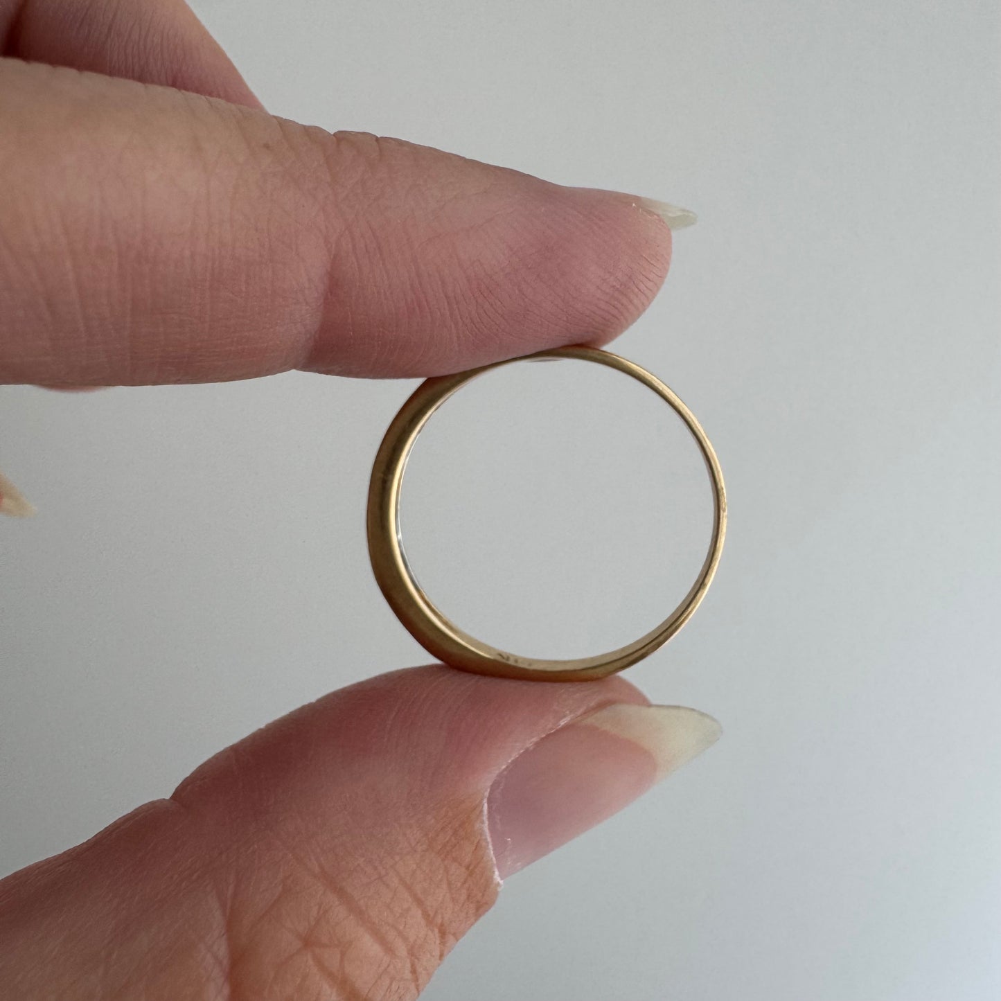 V I N T A G E // eleven sparkles / 14k yellow gold and 11 channel set diamonds / half eternity band / size 7.5