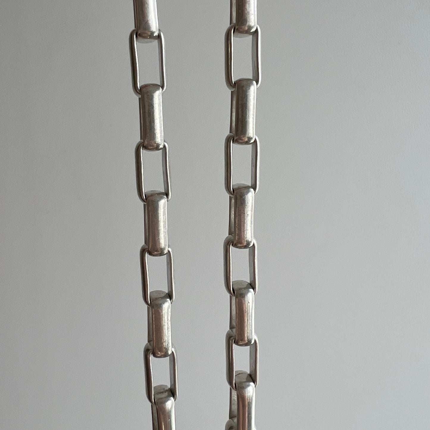 V I N T A G E // longest box / Italy sterling silver elongated box chain / 20.25" long 39.8g