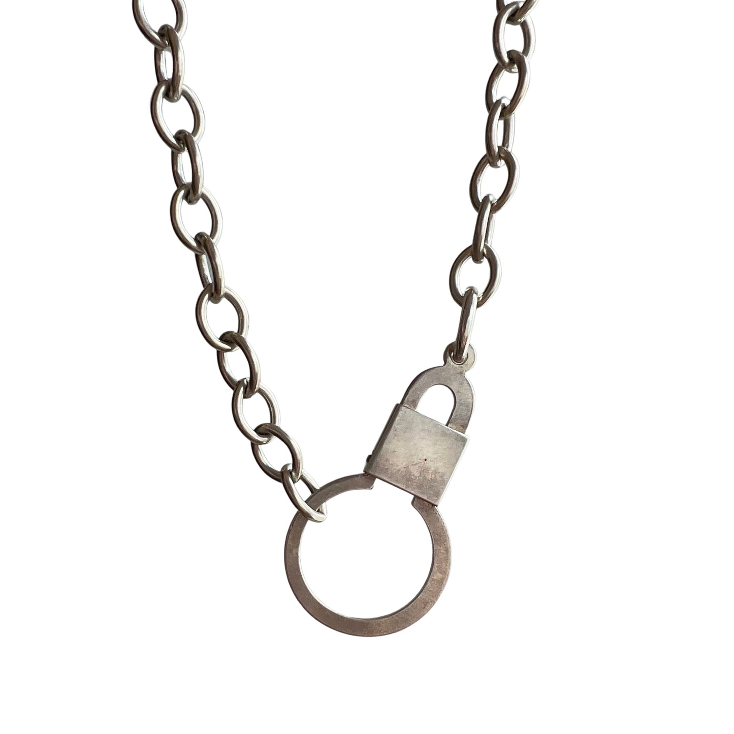 reimagined V I N T A G E // all linked up / sterling silver oval link cable chain with a connector clasp / 17.5"