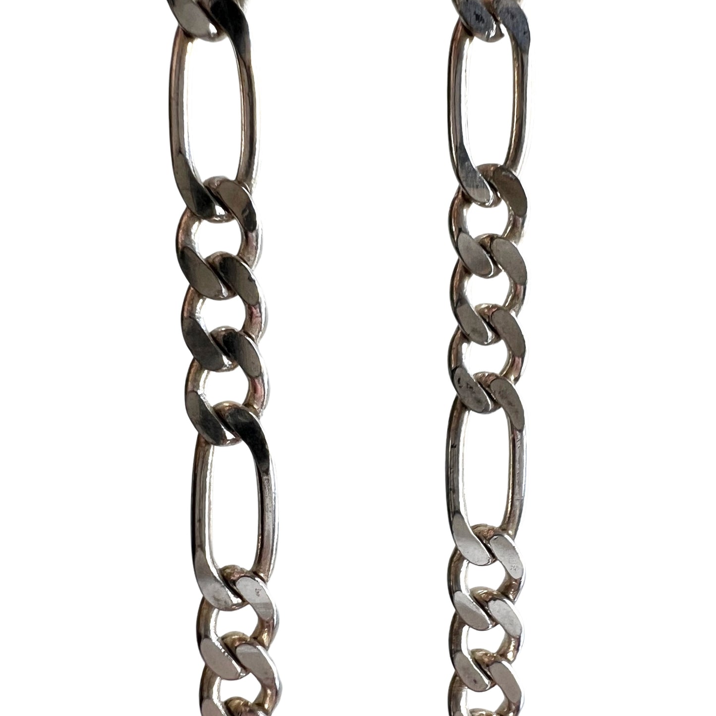 V I N T A G E // three to one figaro / Italy sterling silver figaro chain / 22", 8.9g