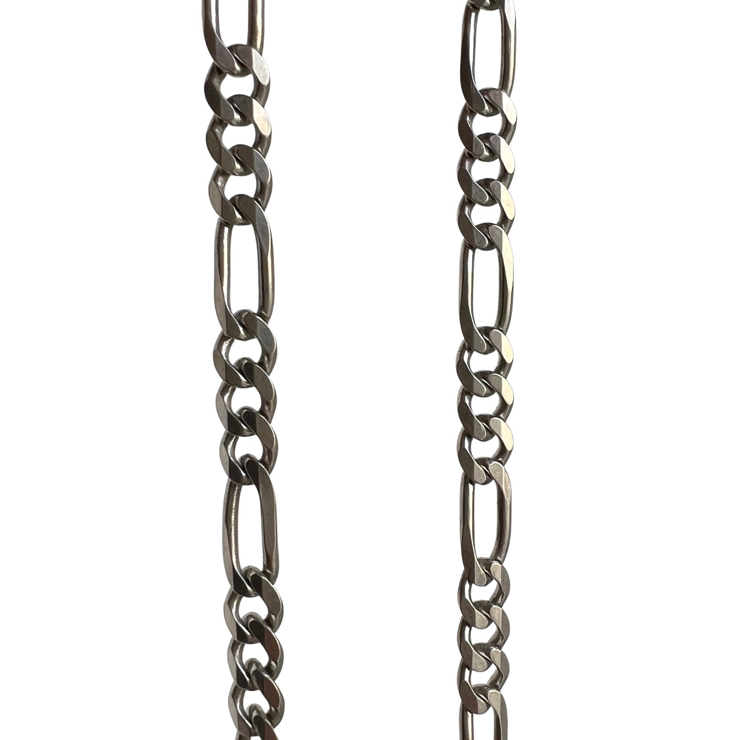 V I N T A G E // three to one figaro / Italy sterling silver figaro chain /20.5", 15.8g