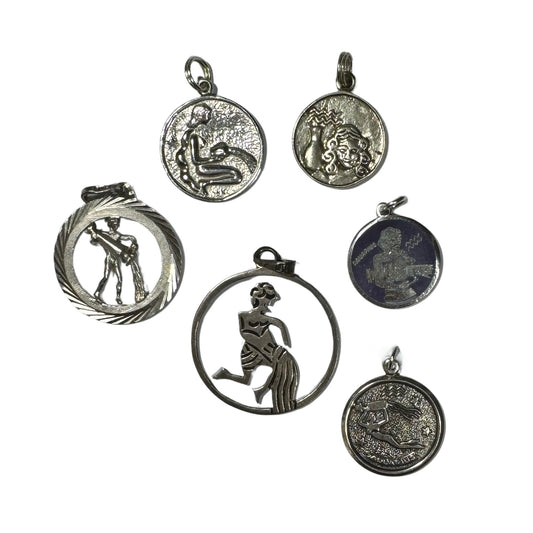 V I N T A G E // shop by zodiac / sterling silver Aquarius charms and pendants