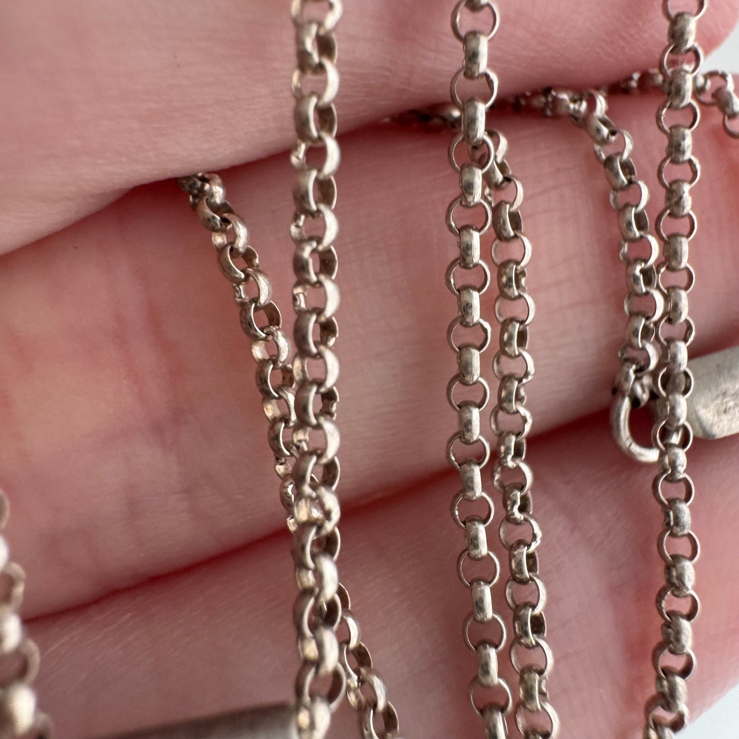 V I N T A G E // bluest eye / sterling silver third eye slider pendant necklace / 15"