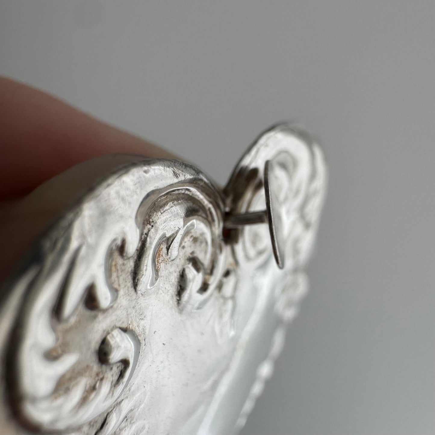 V I N T A G E // dynamic hearts / sterling silver repousse large and lightweight hearts / earring jackets