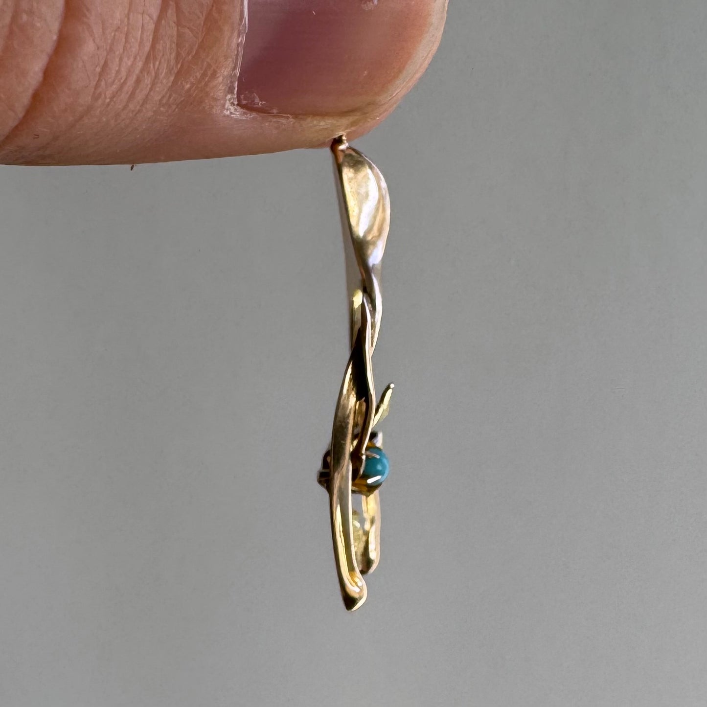 reimagined V I N T A G E // make a wish / 10k tricolor gold wishbone and leaf / a conversion pendant