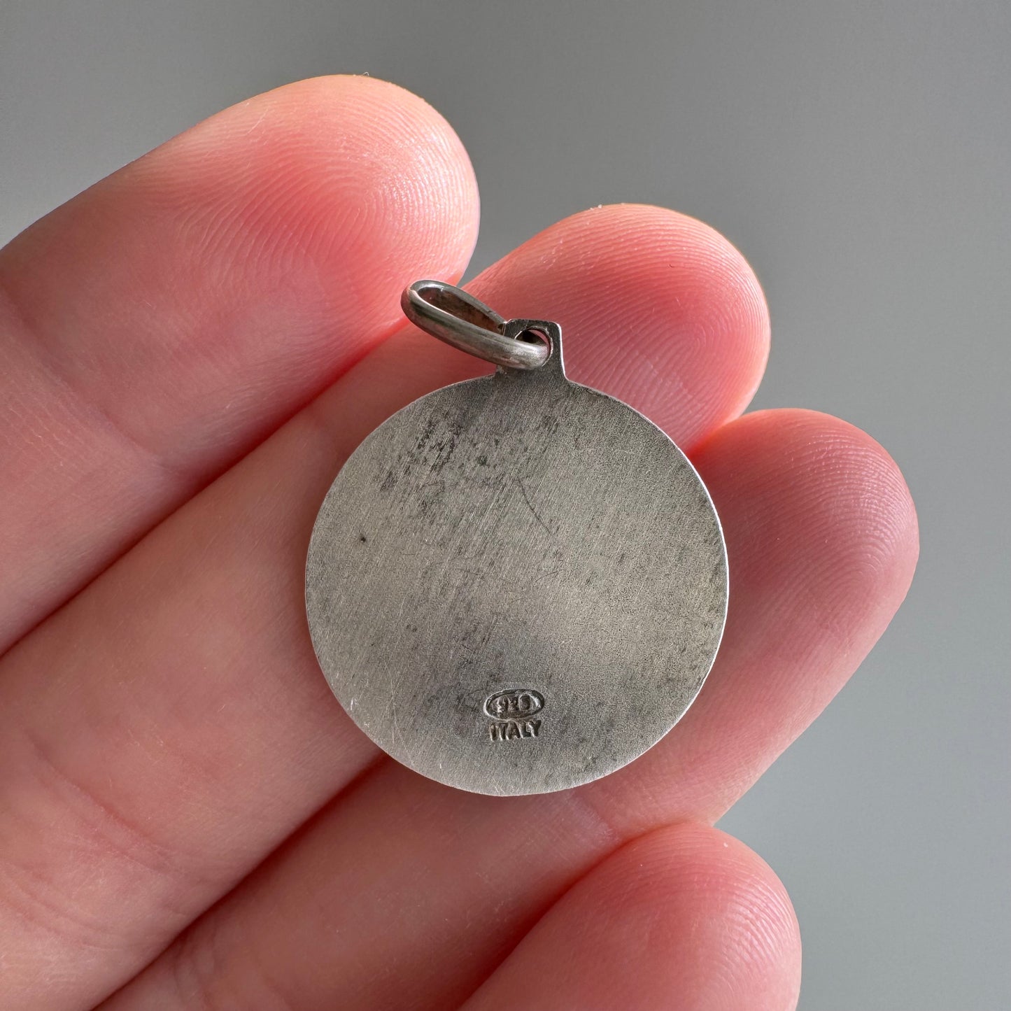 V I N T A G E // cheerful mood / sterling silver mid century moon / a pendant or large charm