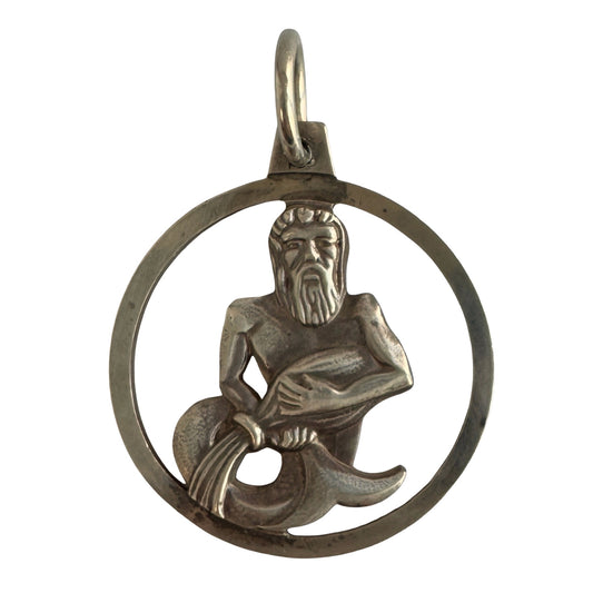 V I N T A G E // the water bearer / sterling silver aquarius zodiac by Krementz / a pendant