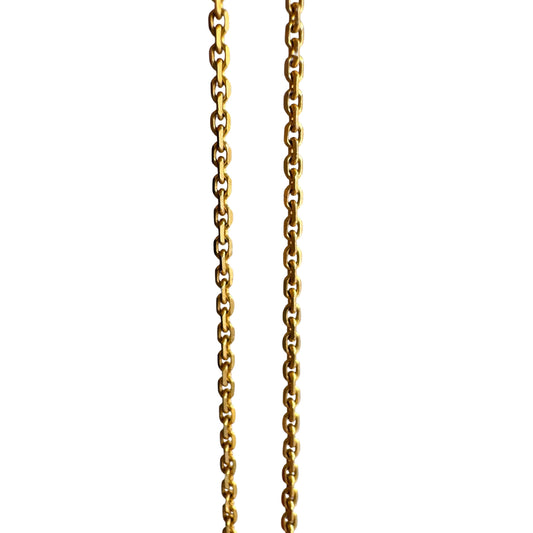 V I N T A G E // daintiest biker / 14k yellow gold biker chain / almost 20.25", 1.8g