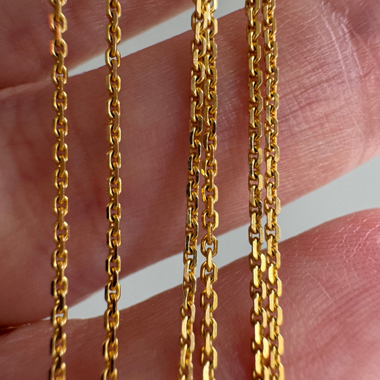 V I N T A G E // daintiest biker / 14k yellow gold biker chain / almost 20.25", 1.8g