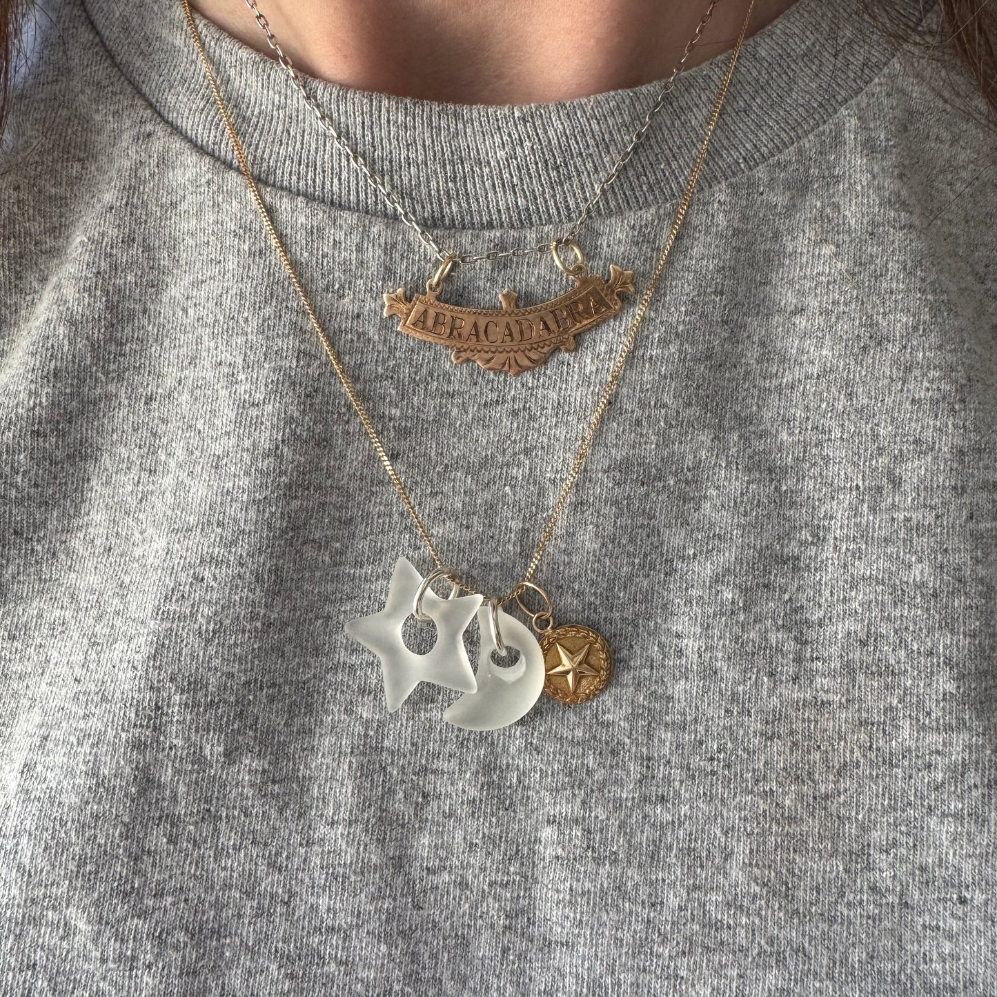 D E A D S T O C K // plump stones / sterling silver and rock crystal donut bead / pendants