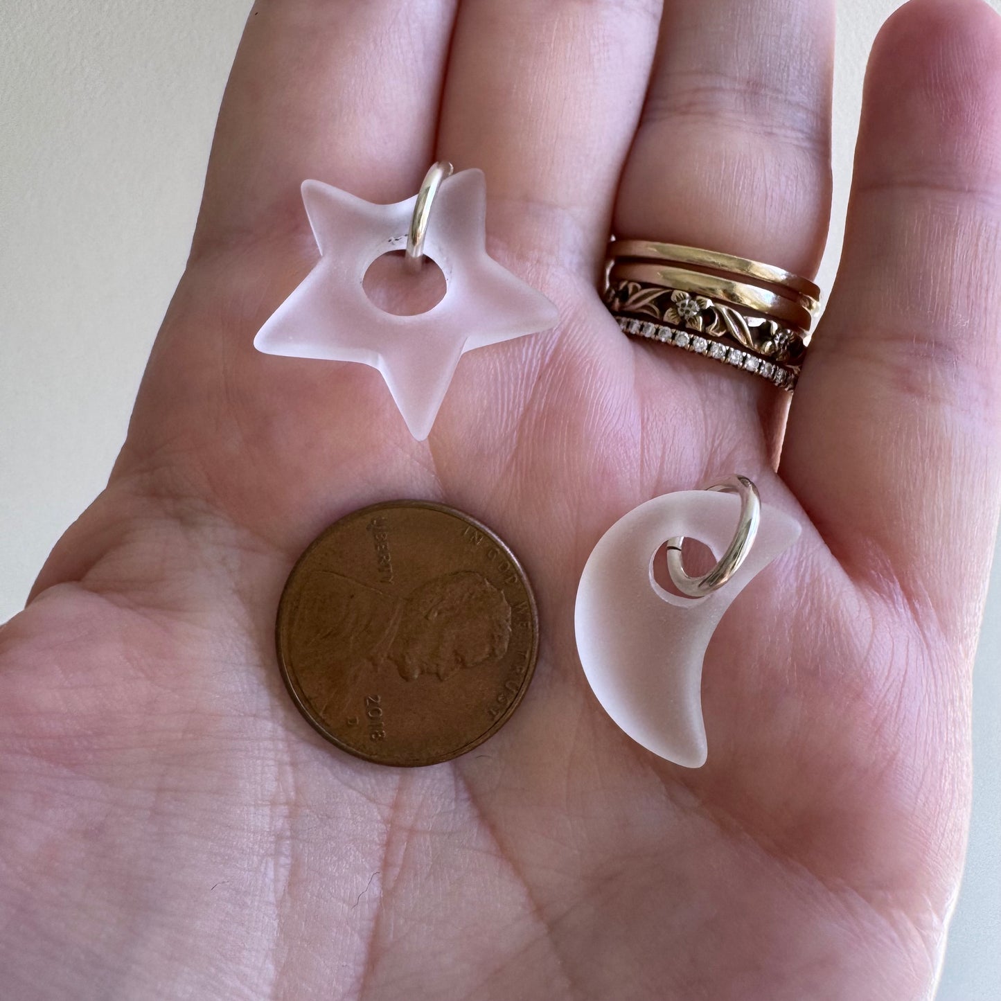 D E A D S T O C K // plump stones / sterling silver and rock crystal donut bead / pendants