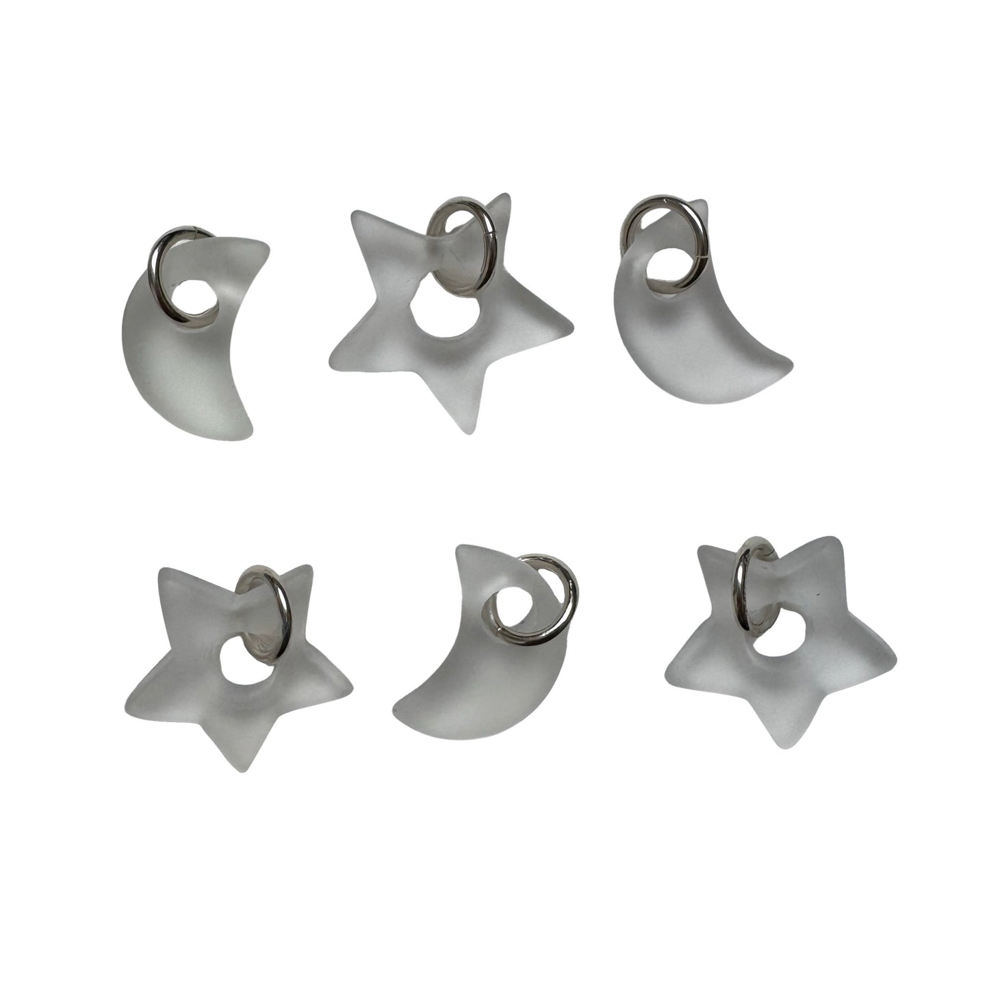 D E A D S T O C K // plump stones / sterling silver and rock crystal donut bead / pendants