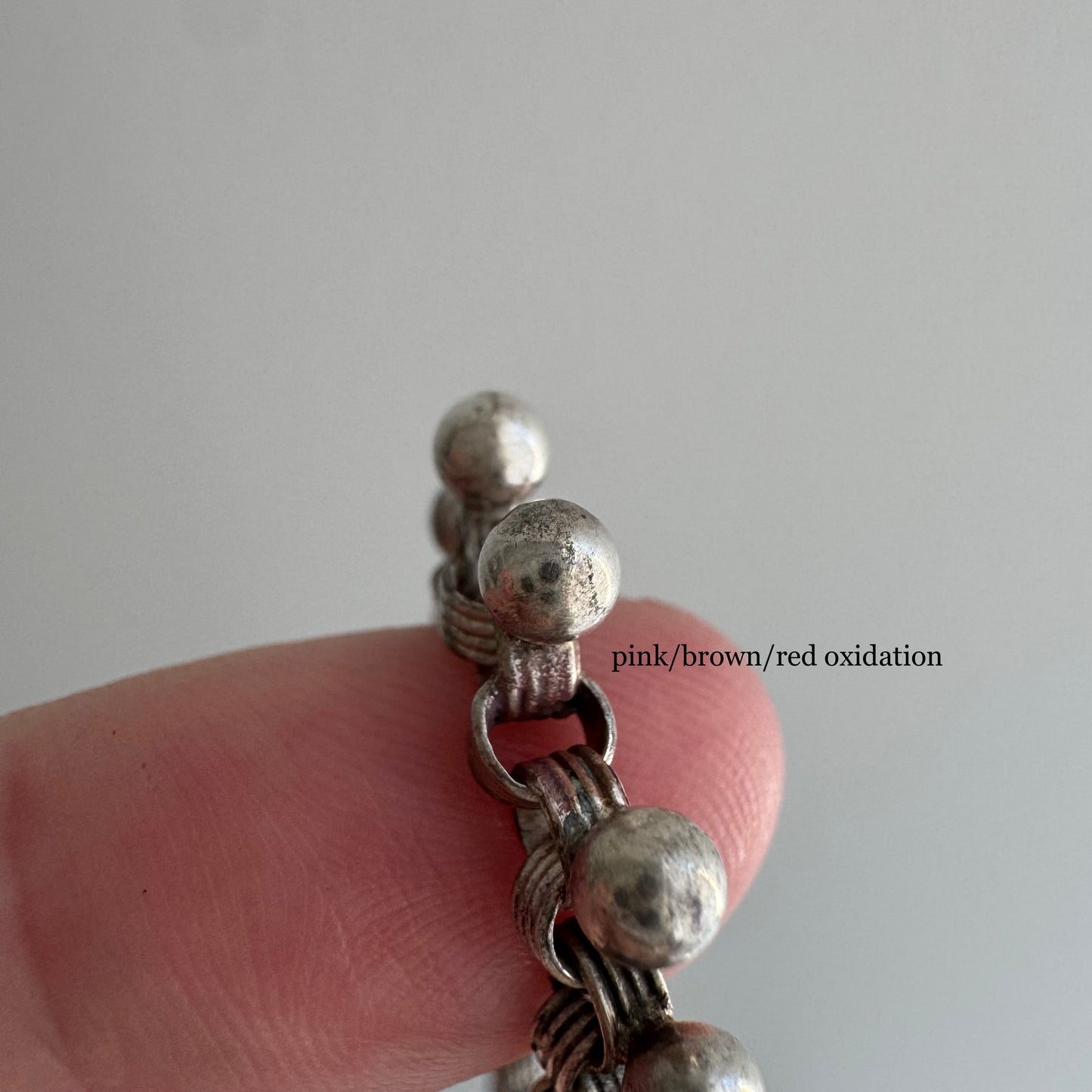 A N T I Q U E // all linked up / 800 silver victorian era book chain necklace with large removable clasp / 18.25", 25.4g