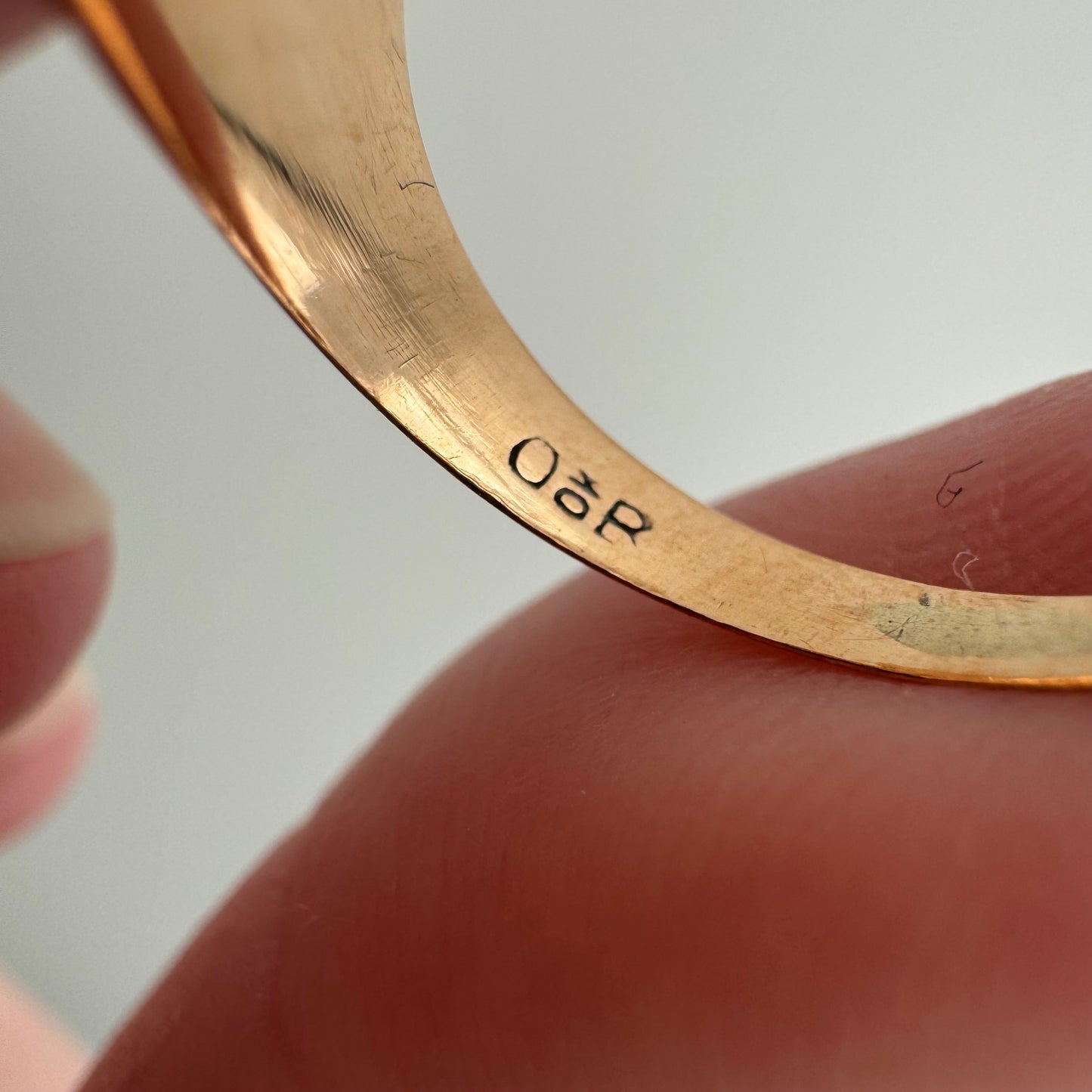 reimagined A N T I Q U E // letting go / 10k rosy gold signet with newly engraved dandelion / size 5.5