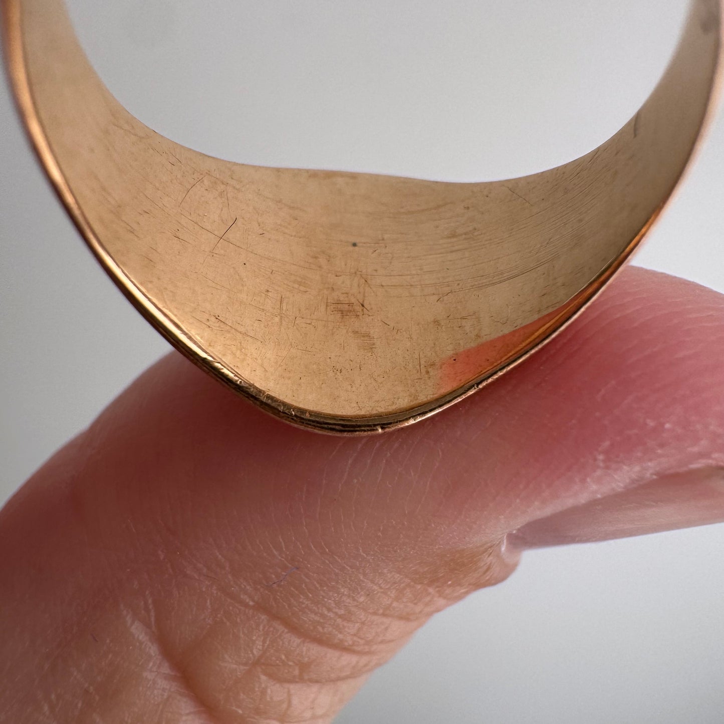 reimagined A N T I Q U E // letting go / 10k rosy gold signet with newly engraved dandelion / size 5.5