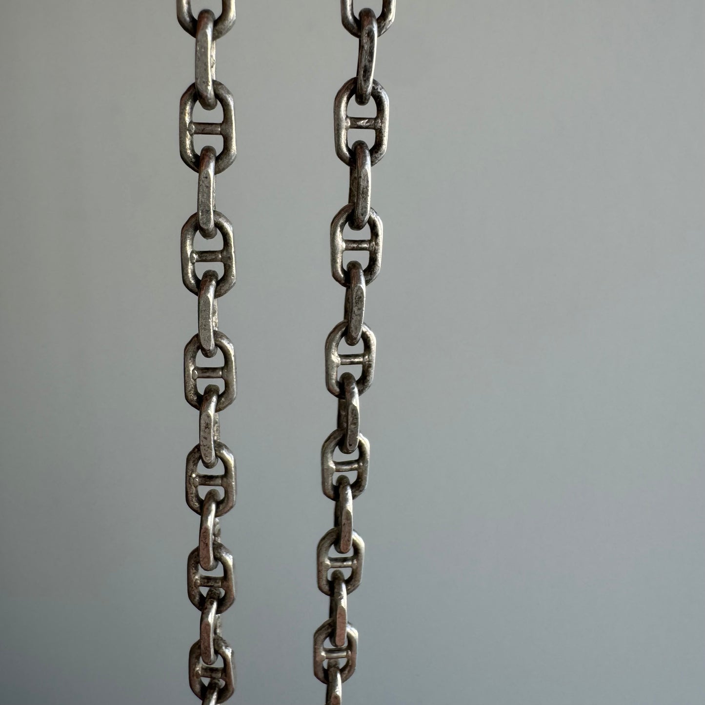 V I N T A G E // perpendicular mariner / sterling silver cable style mariner or anchor chain / 15.75", 9.5g