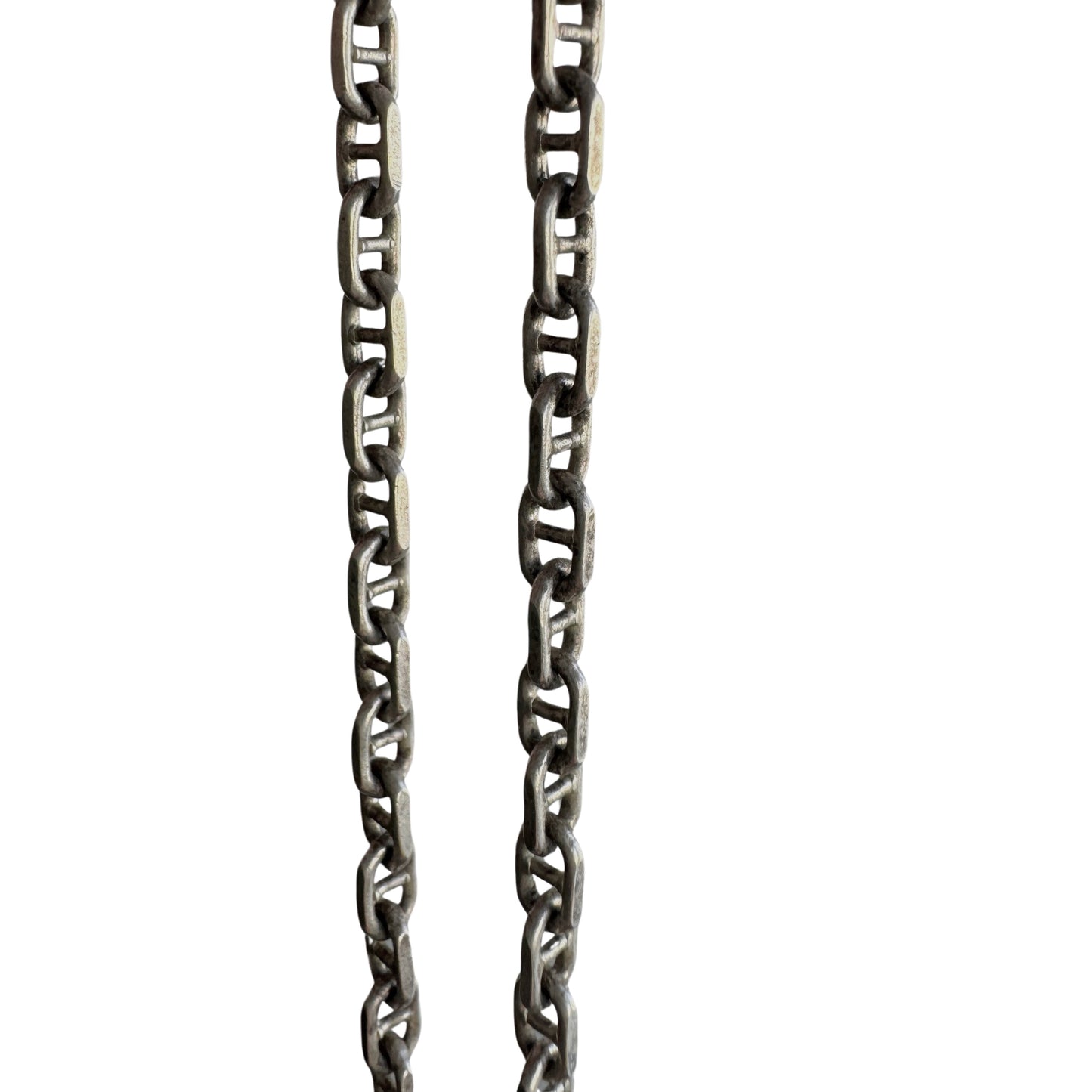 V I N T A G E // perpendicular mariner / sterling silver cable style mariner or anchor chain / 15.75", 9.5g