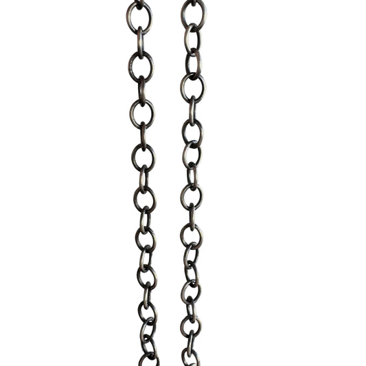 V I N T A G E // dainty rolo / sterling silver rolo round link pendant chain / 20", 3.7g