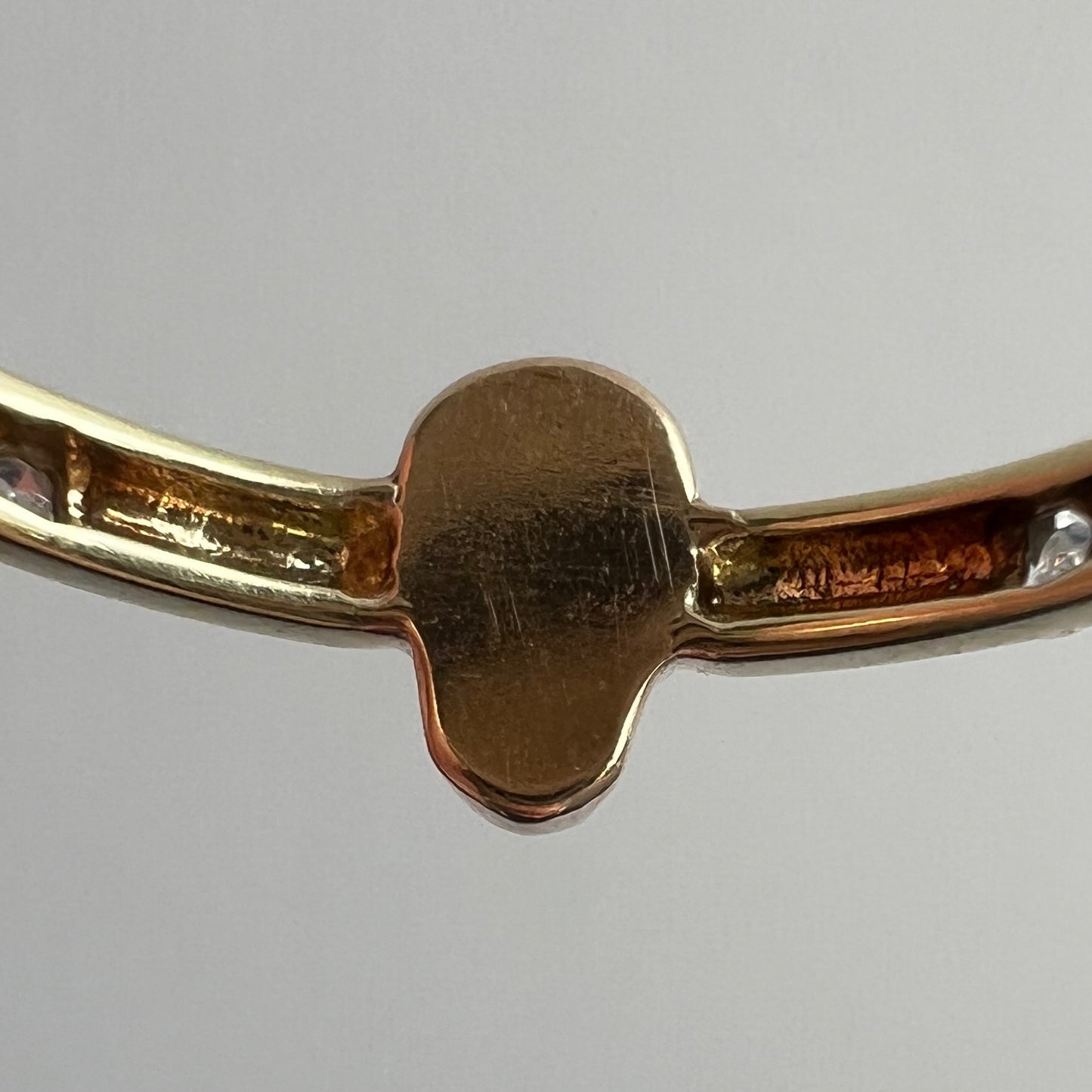 reimagined V I N T A G E // subtle spooky / solid 10k and diamond fraternal skull pin conversion ring / size 6