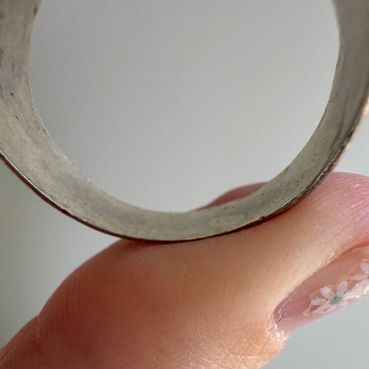 V I N T A G E // we choose the bear / sterling silver Navajo claw coral and turquoise ring / size 9.25