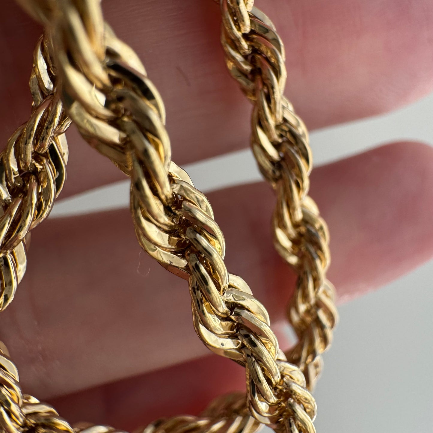 reimagined V I N T A G E // modern day watch chain / re-worked gold over sterling silver rope chain with dog clip clasp / 18.75", 21.9g